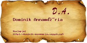 Dominik Annamária névjegykártya