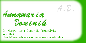annamaria dominik business card