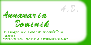 annamaria dominik business card